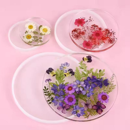 Resin Circle Silicone Mold Set of 3 | Set Includes: 3.5 inch, 5.5 inch and 7.5 inch | Best for Coasters, Resin Art Clock Making, DIY Crafts, Gifting and Home Decor