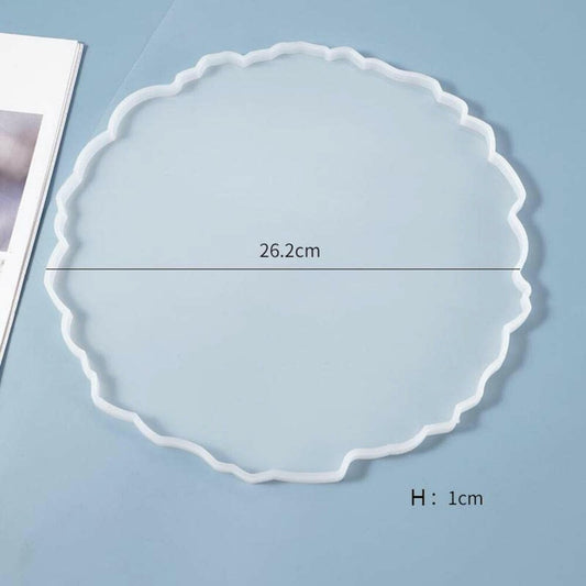 Resin Irregular Coaster Silicone Mold 10 inch | Best for Coaster Trays, Wedding Trays, DIY Crafts, Frames and Clock Making Etc.