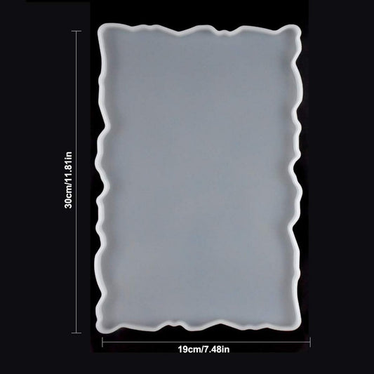 Resin Irregular Rectangle Tray Silicone Mold 12 x 7.5 inch | Best for Serving Tray - Making Jewelry Trays - Tea Coasters Trays - Wedding Trays and Gifting - DIY Crafts